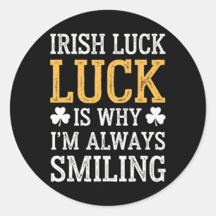 Funny St. Patricks Day Irish Pride Kleeblatt Luck Runder Aufkleber
