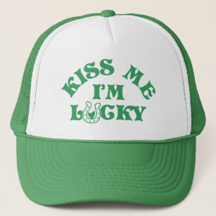Funny St Patricks Day Kiss Me I'm Lucky Group Truckerkappe