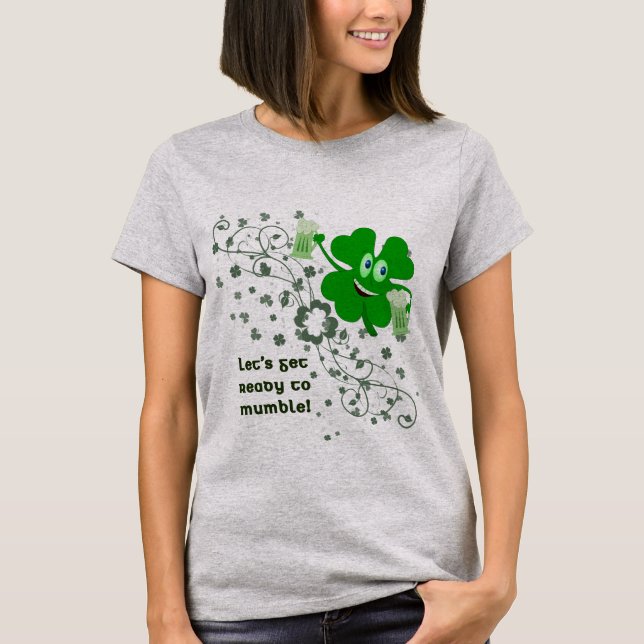 Funny St Patricks Day Kleeblatt Shirt (Vorderseite)