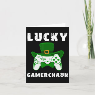 Funny St. Patrick's Day Lucky Gamer Video Game Gam Karte