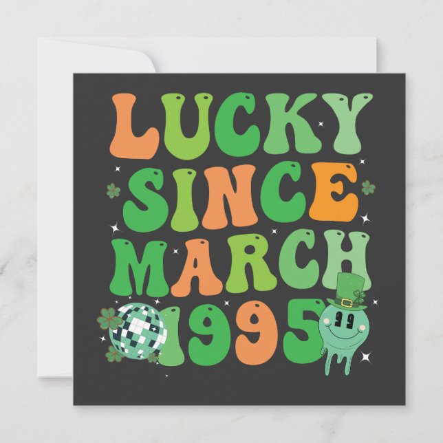 Funny St Patrick's Day Lucky Seit März 1995 Einladung (Vorderseite)