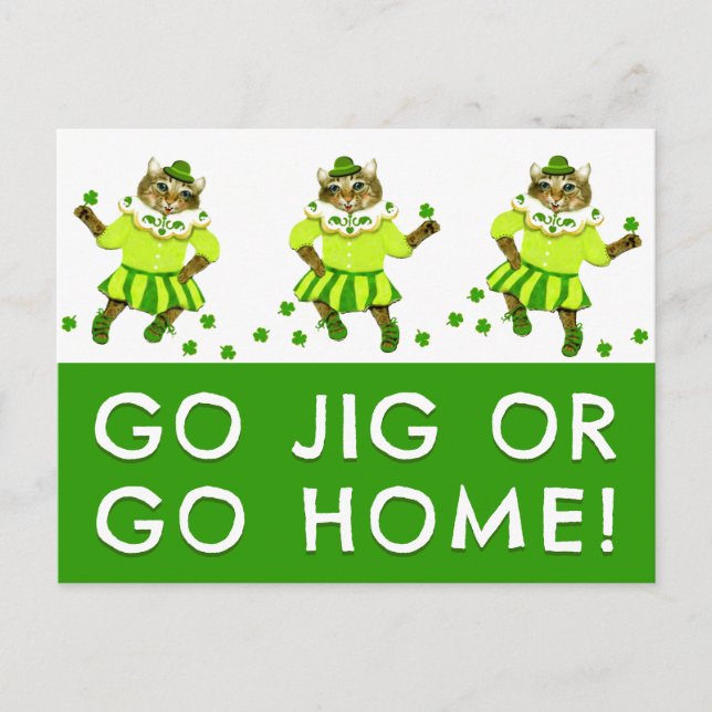 Funny St. Patrick's Day Postcards Postkarte (Vorderseite)
