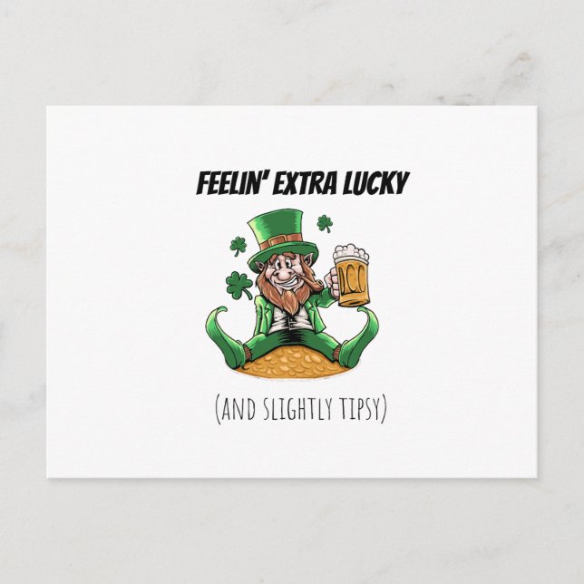 Funny St. Patrick's Day Postkarte (Vorderseite)