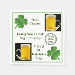 Funny St Patrick's Day Quotes Bier Kleeblatt Party Serviette