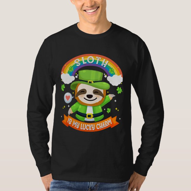 Funny St Patrick's Day Sloth T-Shirt (Vorderseite)