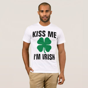 Funny St.Patrick's Day T - Shirt, KISS ME I'M IRIS T-Shirt