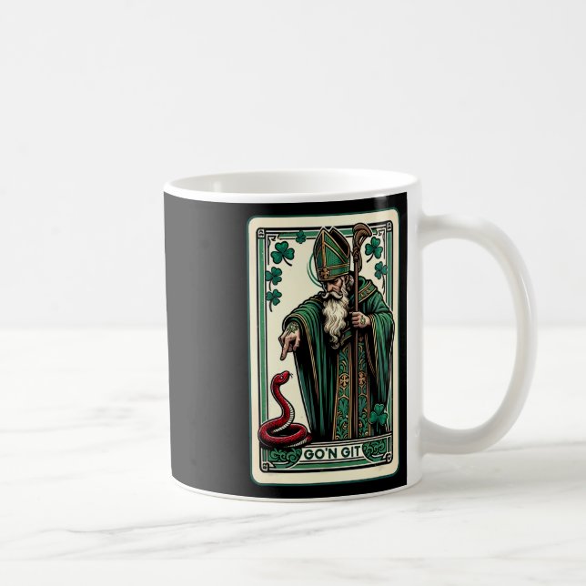 Funny St Patricks Day Tarot Card Gon Git St Patri Kaffeetasse (Rechts)