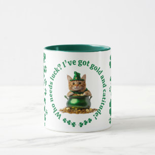 Funny St. Patrick's Day Tasse - Leprechaun Cat