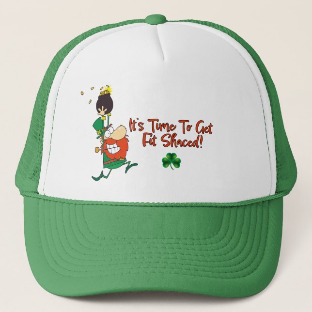 Funny St. Patrick's Day Truckerkappe (Vorderseite)