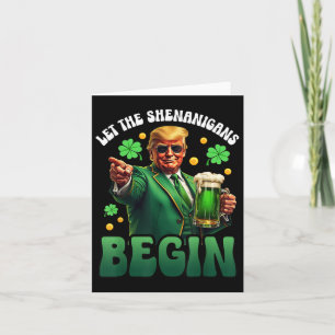 Funny St Patricks Day Trump Ließ die Shenanigans Karte