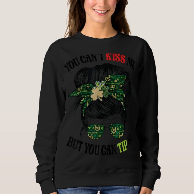 Funny St Patricks Day Waitress Barkeeper Ti Sweatshirt (Vorderseite)