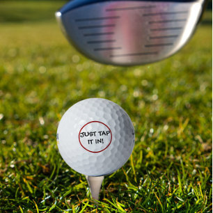 Funny Stach es einfach in Golfbälle