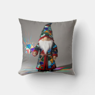 Funny Stached Glass Gnome: Das Licht erfassen Kissen
