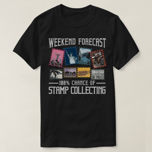 Funny Stamp Collecting Gift For Men Women Postal C T-Shirt (Design vorne)