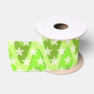Funny Stars Pattern transparent + Ihr Hintergrund Satinband