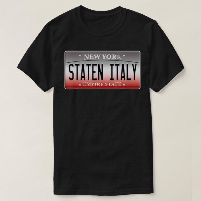 Funny Staten Italy Island NY New York Italian Amer T-Shirt (Design vorne)