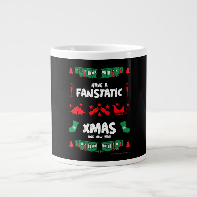 Funny Static Caravan Mobile Zuhause Geschenke Jumbo-Tasse (Vorderseite)