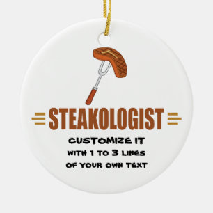 Funny Steak Keramik Ornament