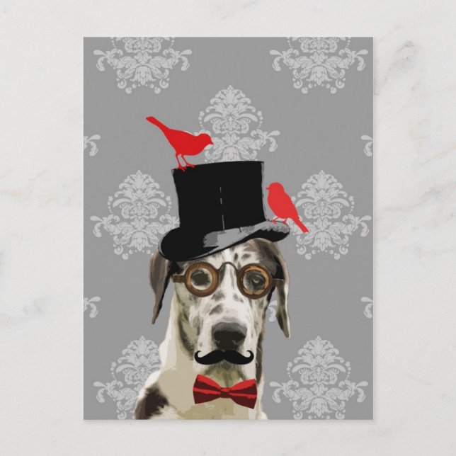 Funny Steampunk Postkarte (Vorderseite)