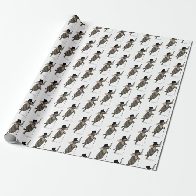 Funny Stechend tanzende Elephant Geschenkpapier (Ungerollt)