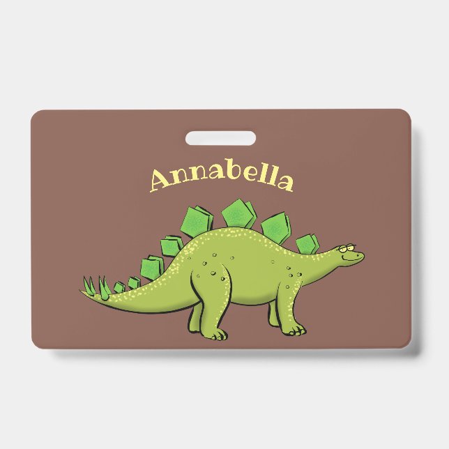 Funny stegosaurus dinosaurus Cartoon Ausweis (Vorderseite)