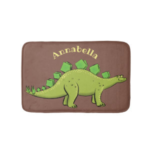 Funny stegosaurus dinosaurus Cartoon Badematte
