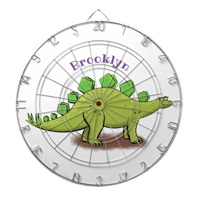 Funny stegosaurus dinosaurus Cartoon Dartscheibe (vorne)