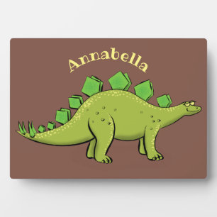 Funny stegosaurus dinosaurus Cartoon Fotoplatte