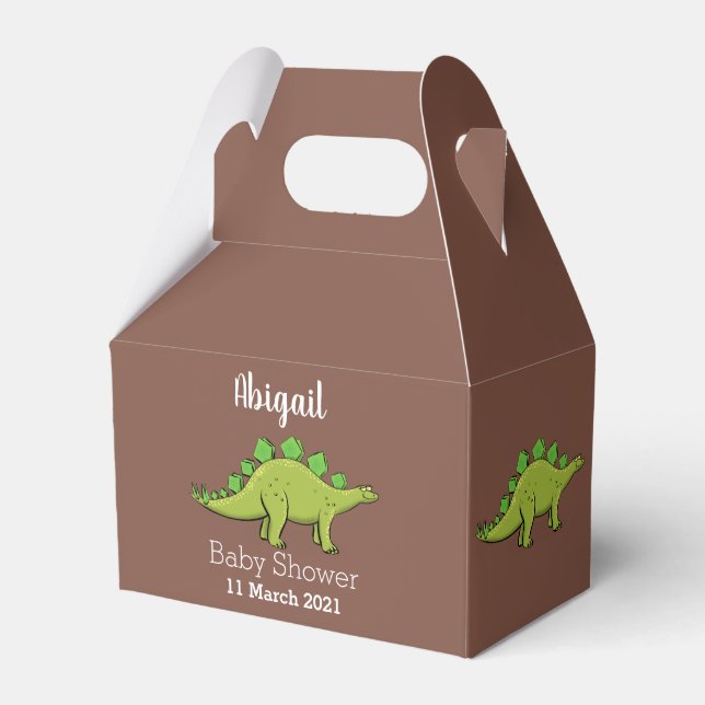 Funny stegosaurus dinosaurus Cartoon Geschenkschachtel (Vorderseite)