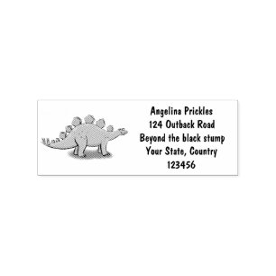 Funny stegosaurus dinosaurus Cartoon Gummistempel