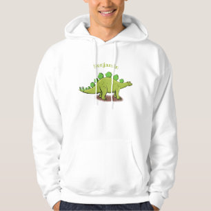 Funny stegosaurus dinosaurus Cartoon Hoodie