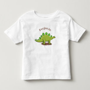 Funny stegosaurus dinosaurus Cartoon Kleinkind T-shirt