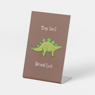 Funny stegosaurus dinosaurus Cartoon Sockelschild