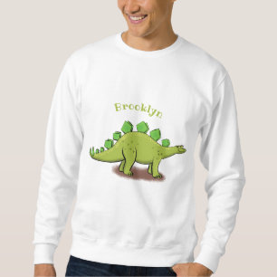 Funny stegosaurus dinosaurus Cartoon Sweatshirt
