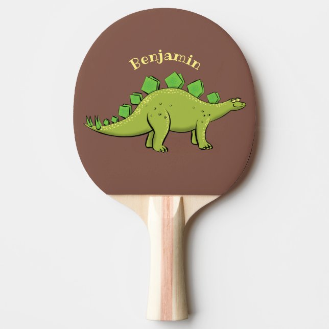 Funny stegosaurus dinosaurus Cartoon Tischtennis Schläger (Vorderseite)