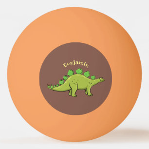 Funny stegosaurus dinosaurus Cartoon Tischtennisball