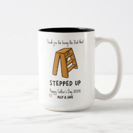 Funny Stepdad Pun Zweifarbige Tasse