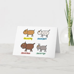 Funny Stick Dogs Karte