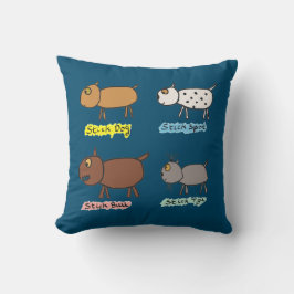 Funny Stick Dogs Kissen