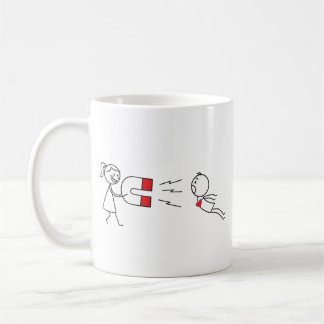 Funny Stick Figure Love Magnet Coffee Mug Kaffeetasse