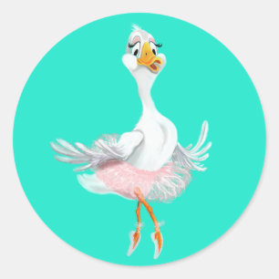 Funny Sticker mit Ballerina Duck - Ihre Farben