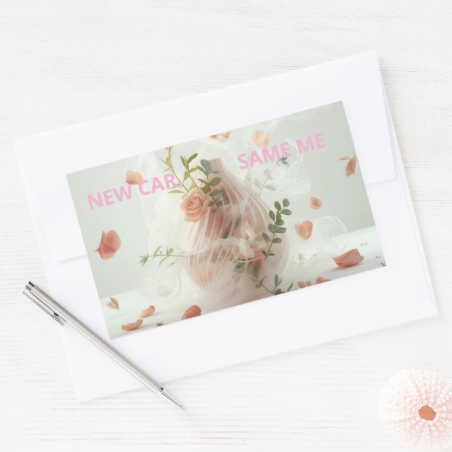 Funny Sticker – NEW CAR, SAME ME (Enveloppe)