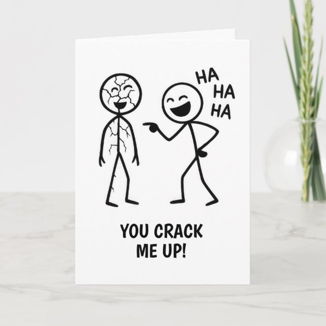 Funny Stickman Birthday Karte (Vorderseite)