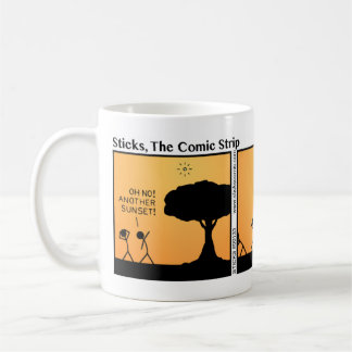 Funny Stickman Sunset Tasse