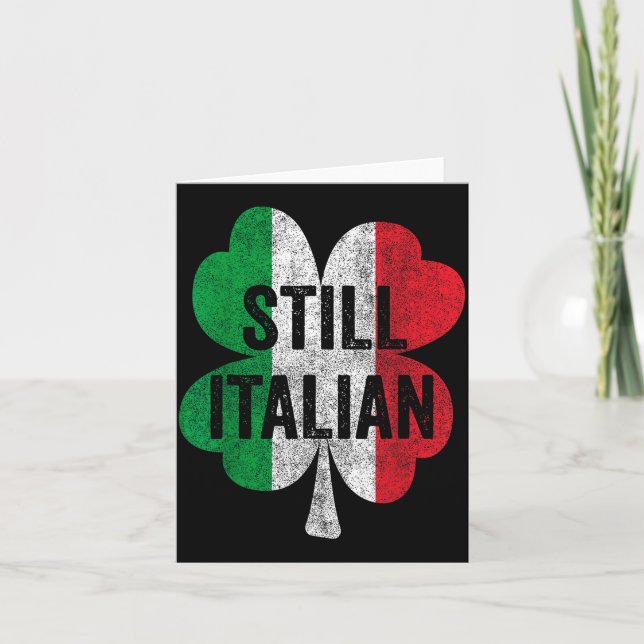 Funny Still Italian Shamrocks St Patricks Day Men  Karte (Vorderseite)