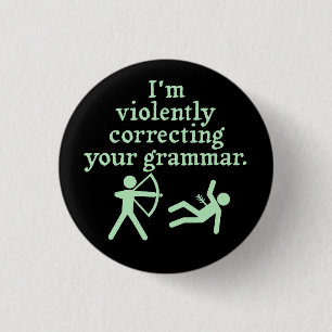 Funny "Stille Korrektur eures Grammar" Spoof 2 Button