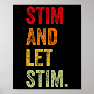 Funny Stim und Ließ Stim Autismus Aufklärungsmonat Poster