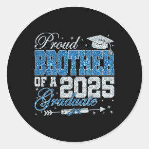 Funny Stolz Bruder von einem Graduate Family Grad  Runder Aufkleber