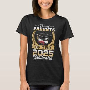 Funny Stolz Eltern von zwei 2025 Graduate Twins G T-Shirt