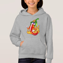 Funny Stolz Feuerwehrmann Chili on Fire gibt Thumb Hoodie